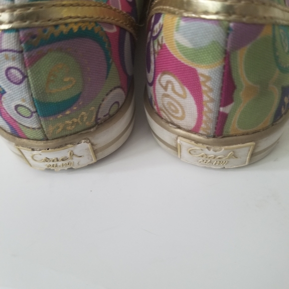 Coach Poppy Dee sneakers tennis shoes sz 8.5B - Picture 4 of 5